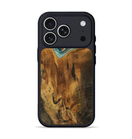 iPhone 17 Pro Wood Phone Case - Rocio (Teal & Gold, 800771)