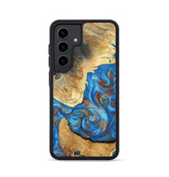 Galaxy S24 Wood Phone Case - Tasha (Teal & Gold, 800772)