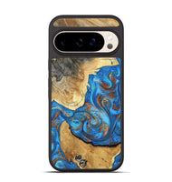 Pixel 10 Wood Phone Case - Tasha (Teal & Gold, 800772)