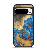 Pixel 9 Pro Wood Phone Case - Tasha (Teal & Gold, 800772)
