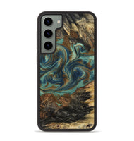 Galaxy S23 Plus Wood Phone Case - Chelsie (Teal & Gold, 800773)