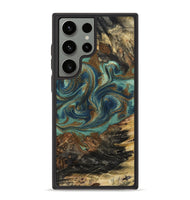 Galaxy S23 Ultra Wood Phone Case - Chelsie (Teal & Gold, 800773)