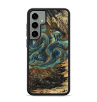 Galaxy S24 Plus Wood Phone Case - Chelsie (Teal & Gold, 800773)