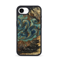 iPhone 16e Wood Phone Case - Chelsie (Teal & Gold, 800773)