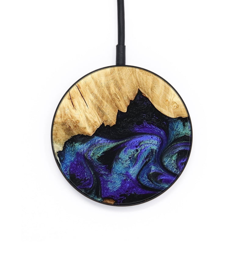 Circle Wood Wireless Charger - West (Purple, 800775)