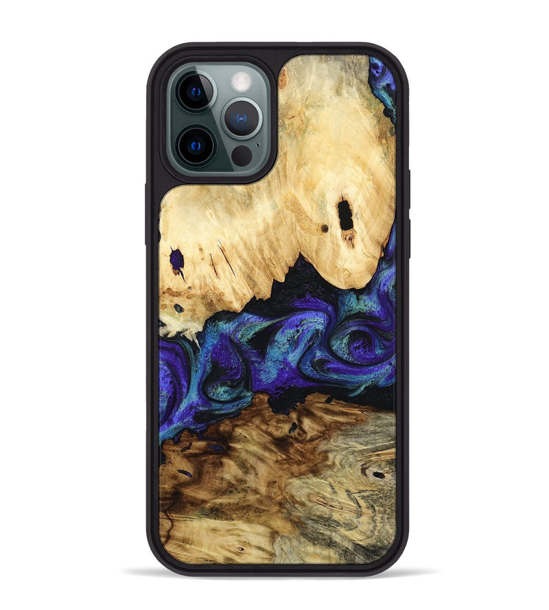 iPhone 12 Pro Max Wood Phone Case - West (Purple, 800775)