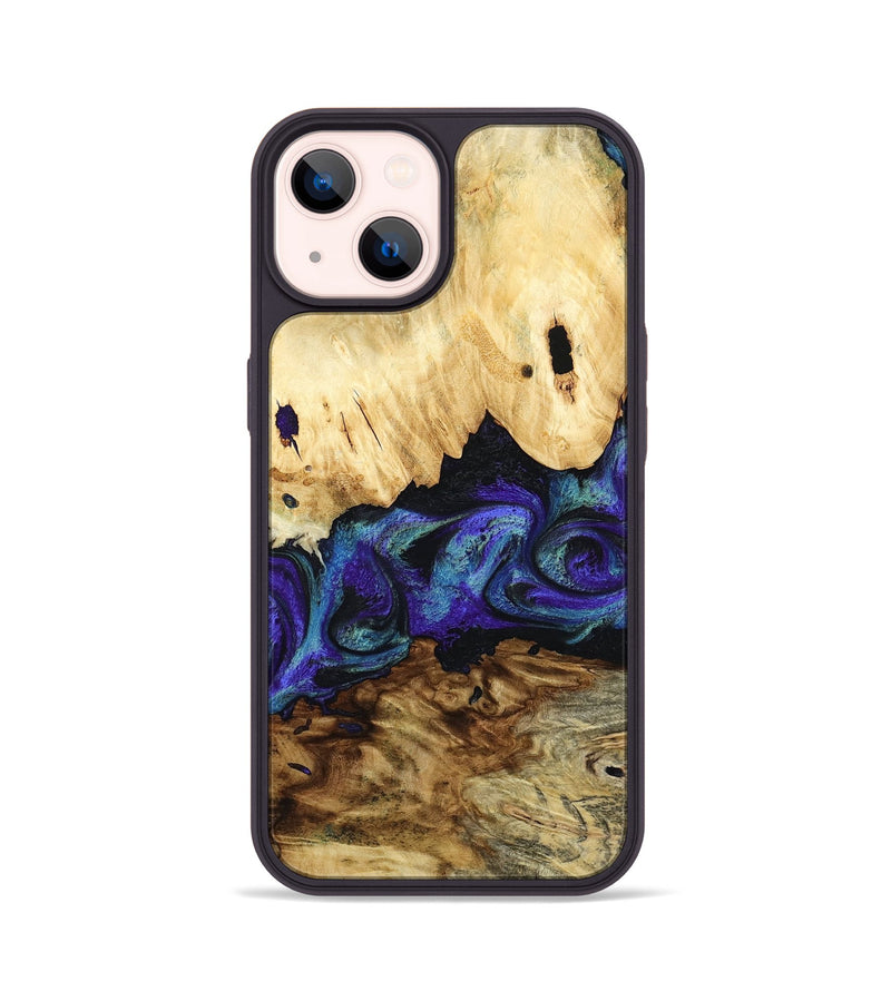 iPhone 14 Wood Phone Case - West (Purple, 800775)