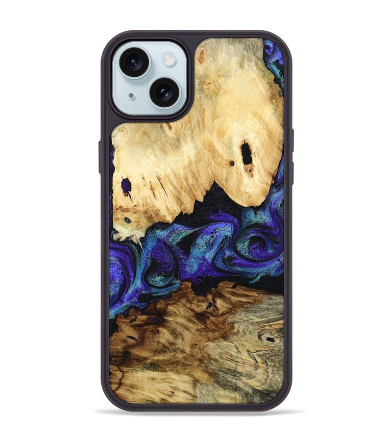 iPhone 15 Plus Wood Phone Case - West (Purple, 800775)