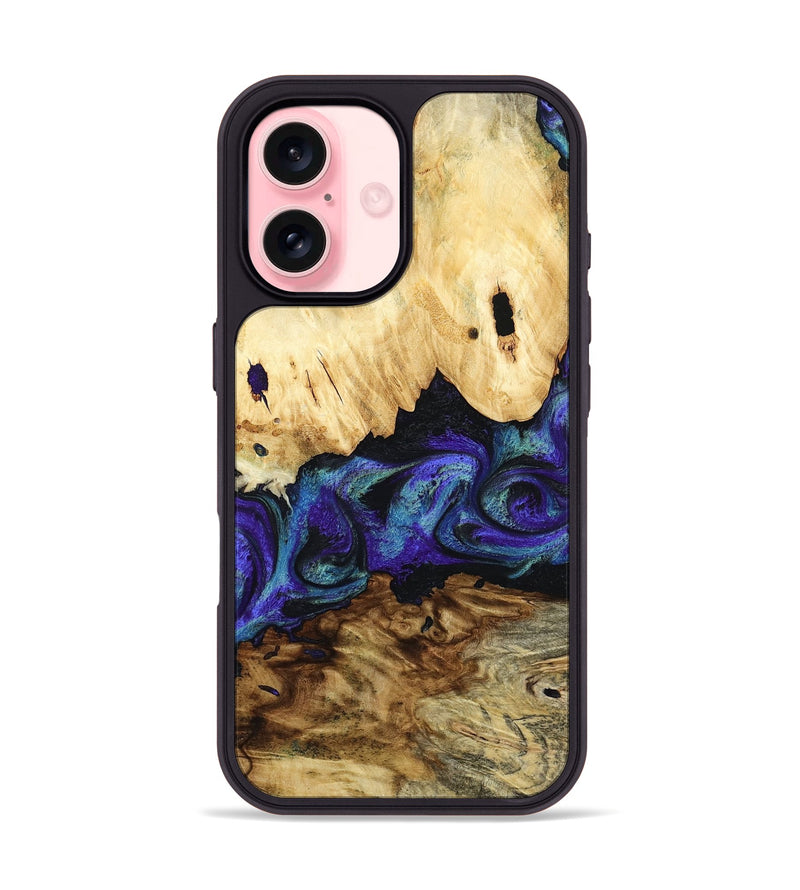 iPhone 16 Wood Phone Case - West (Purple, 800775)