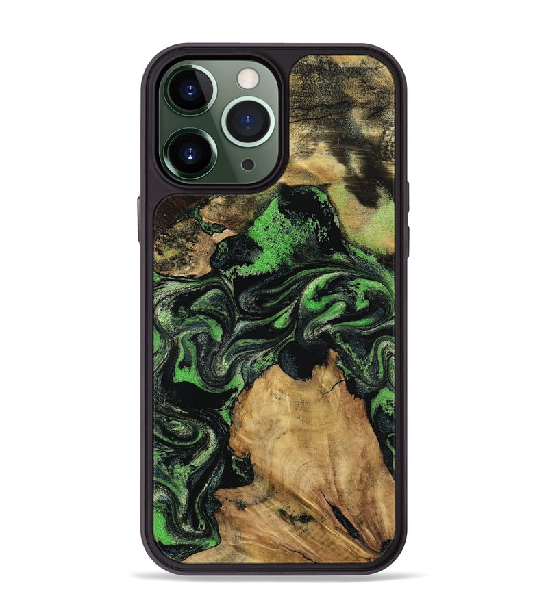 iPhone 13 Pro Max Wood Phone Case - Marlys (Green, 800779)