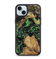 iPhone 15 Plus Wood Phone Case - Marlys (Green, 800779)