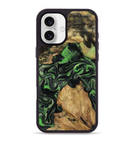 iPhone 16 Plus Wood Phone Case - Marlys (Green, 800779)