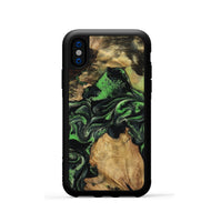 iPhone Xs Wood Phone Case - Marlys (Green, 800779)