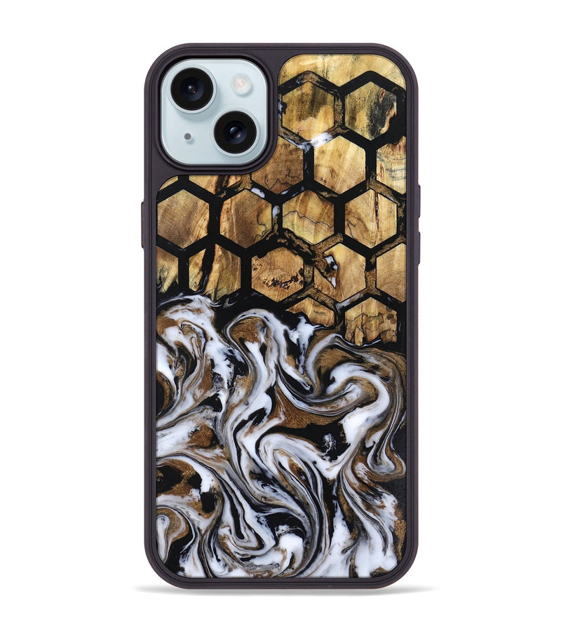 iPhone 15 Plus Wood Phone Case - Lenard (Pattern, 800786)