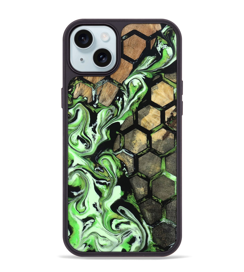 iPhone 15 Plus Wood Phone Case - Anya (Pattern, 800788)