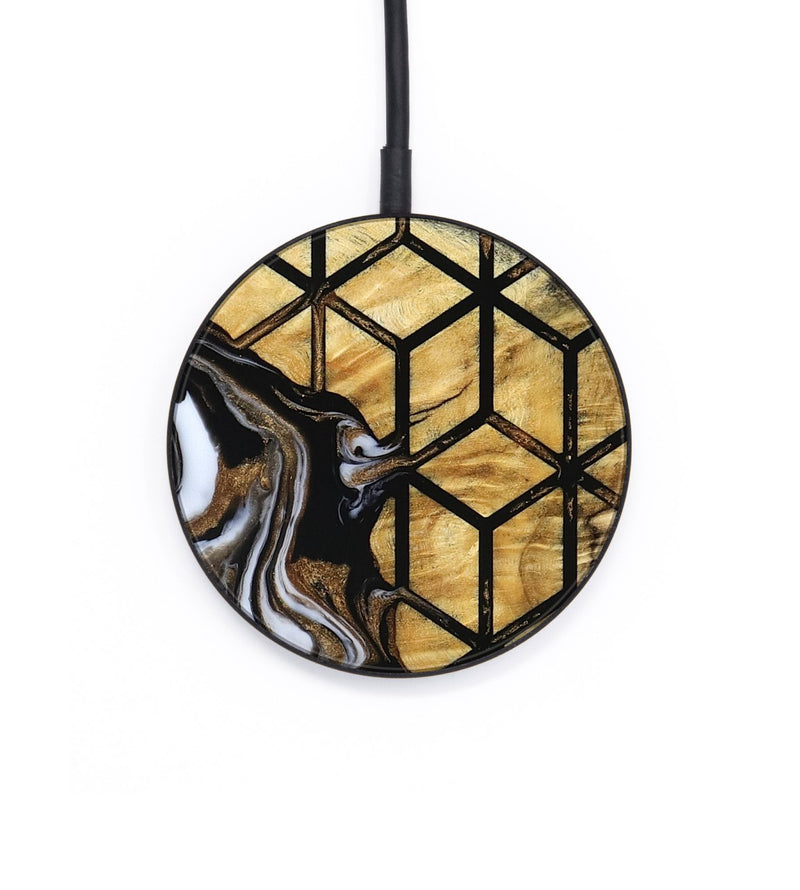 Circle Wood Wireless Charger - Jasmin (Pattern, 800789)