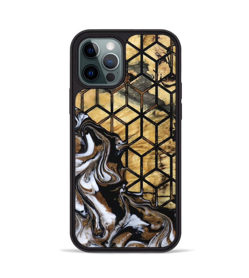 iPhone 12 Pro Wood Phone Case - Jasmin (Pattern, 800789)