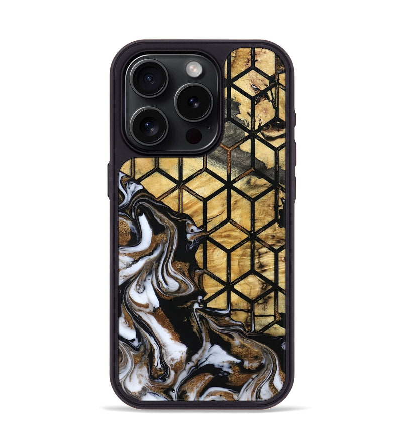 iPhone 15 Pro Wood Phone Case - Jasmin (Pattern, 800789)
