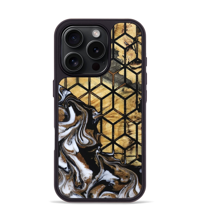 iPhone 16 Pro Wood Phone Case - Jasmin (Pattern, 800789)