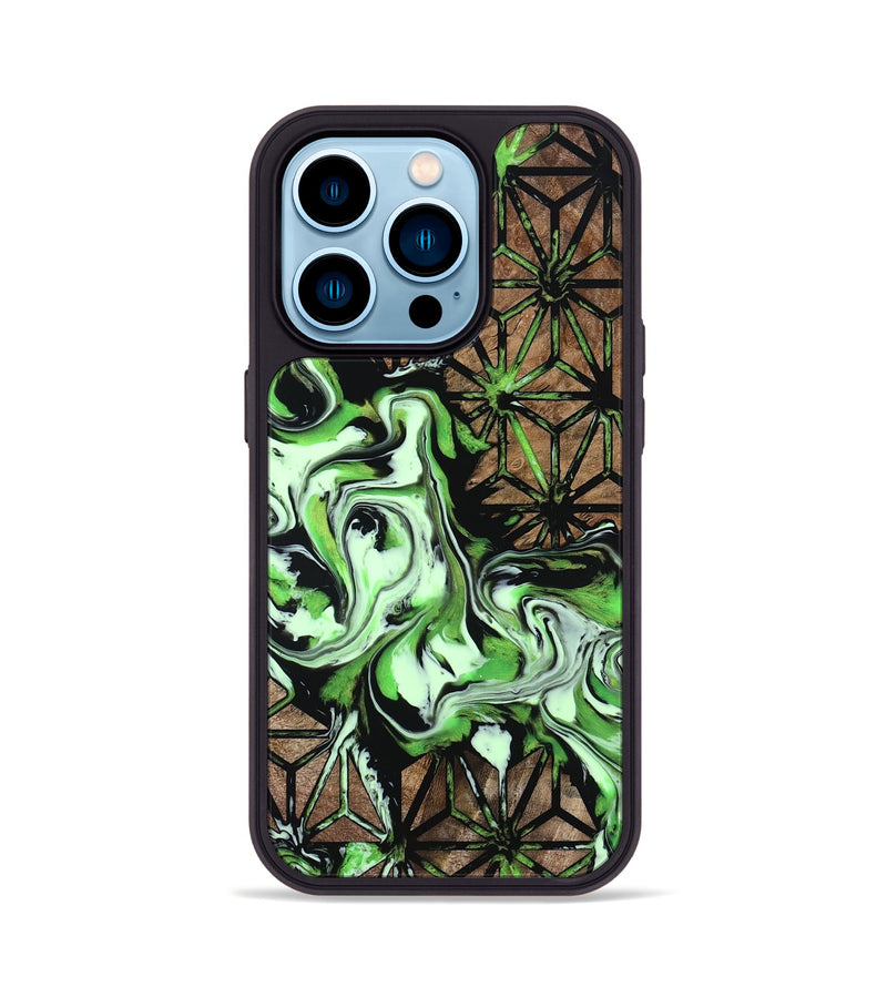 iPhone 14 Pro Wood Phone Case - Alesha (Pattern, 800792)