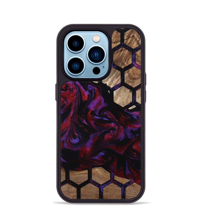 iPhone 14 Pro Wood Phone Case - Cathryn (Pattern, 800793)