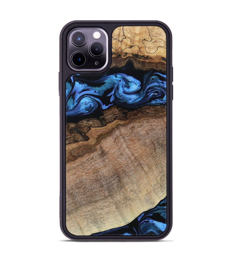 iPhone 11 Pro Max Wood Phone Case - Abel (Blue, 800803)