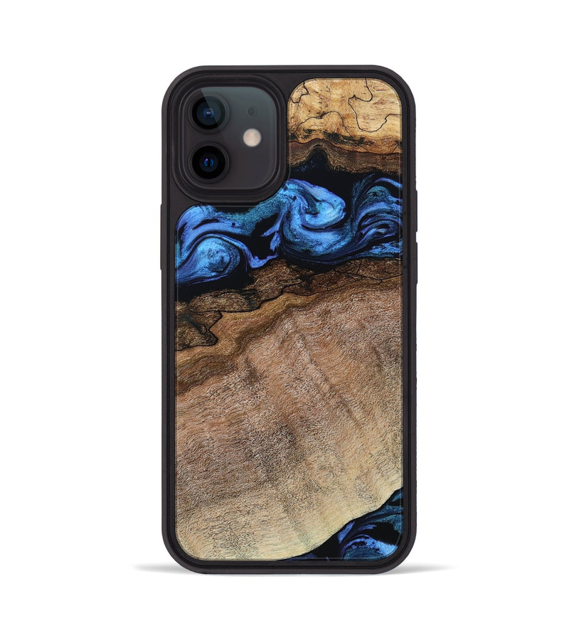 iPhone 12 Wood Phone Case - Abel (Blue, 800803)