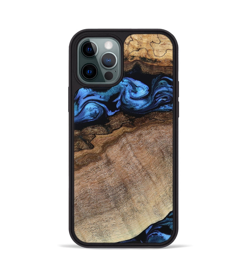 iPhone 12 Pro Wood Phone Case - Abel (Blue, 800803)