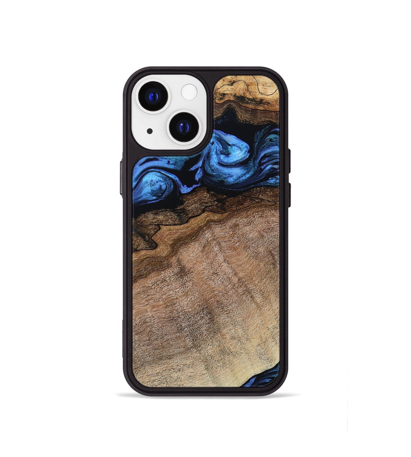 iPhone 13 mini Wood Phone Case - Abel (Blue, 800803)