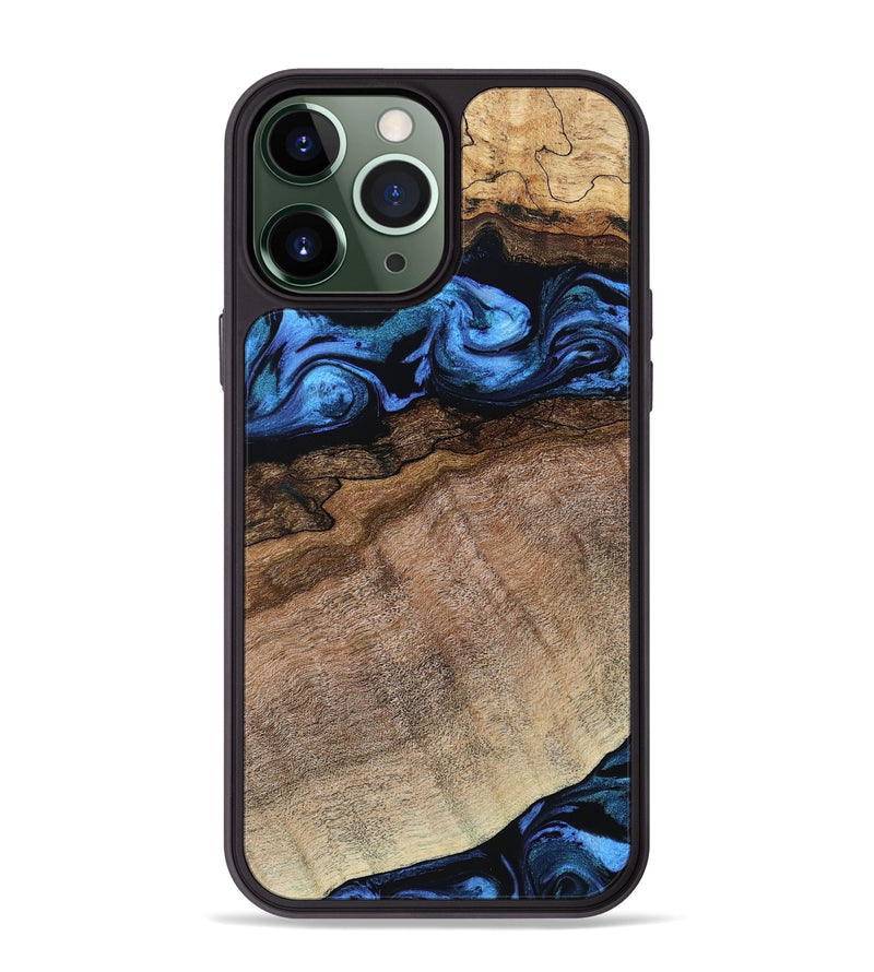 iPhone 13 Pro Max Wood Phone Case - Abel (Blue, 800803)