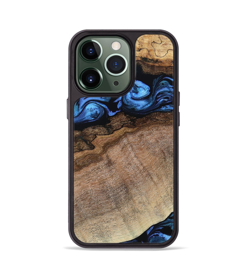 iPhone 13 Pro Wood Phone Case - Abel (Blue, 800803)
