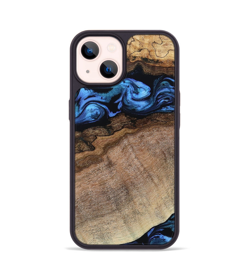 iPhone 14 Wood Phone Case - Abel (Blue, 800803)