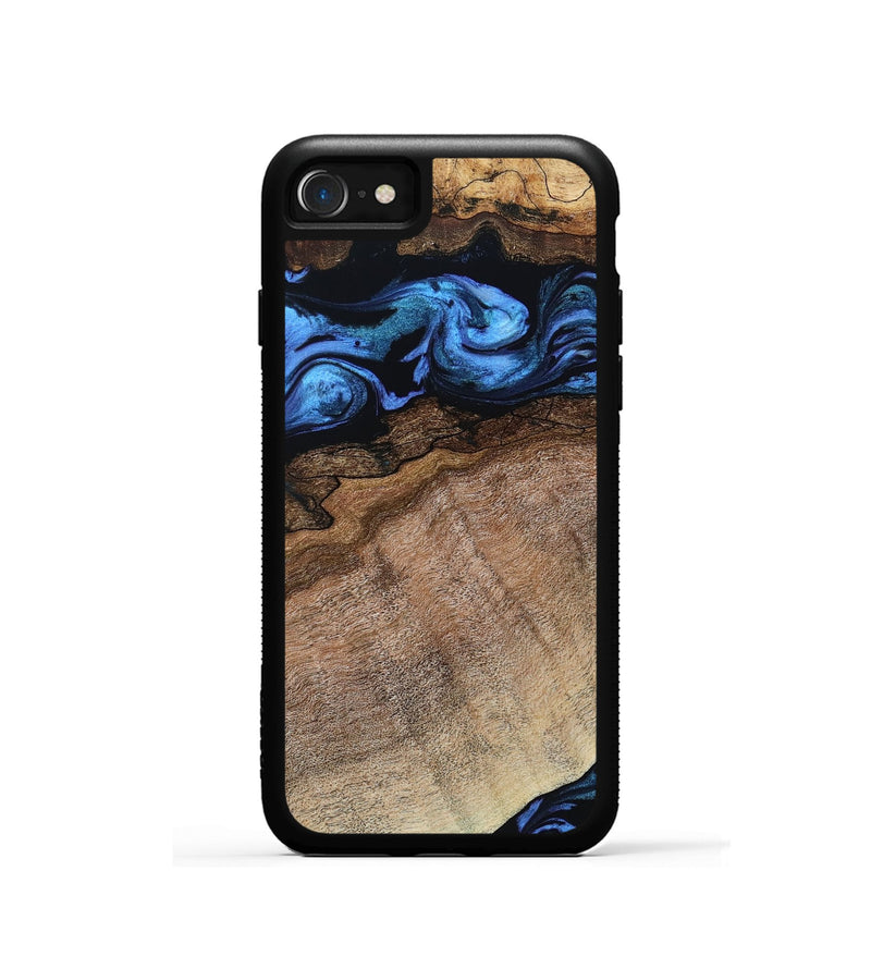 iPhone SE Wood Phone Case - Abel (Blue, 800803)