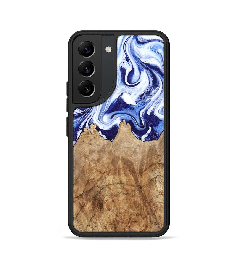 Galaxy S22 Wood Phone Case - Maybell (Blue, 800805)