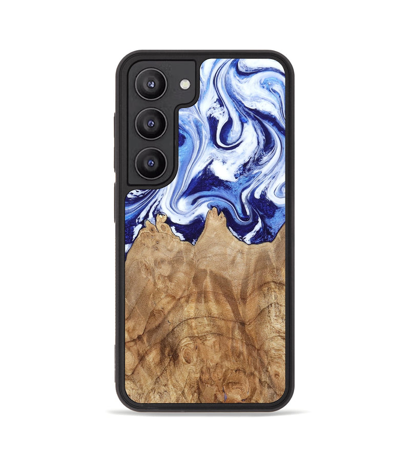 Galaxy S23 Wood Phone Case - Maybell (Blue, 800805)