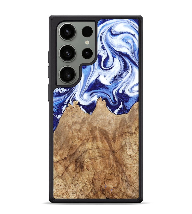 Galaxy S24 Ultra Wood Phone Case - Maybell (Blue, 800805)
