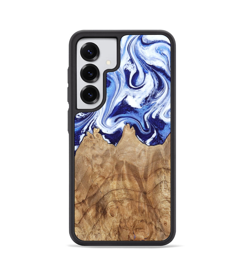 Galaxy S25 Wood Phone Case - Maybell (Blue, 800805)
