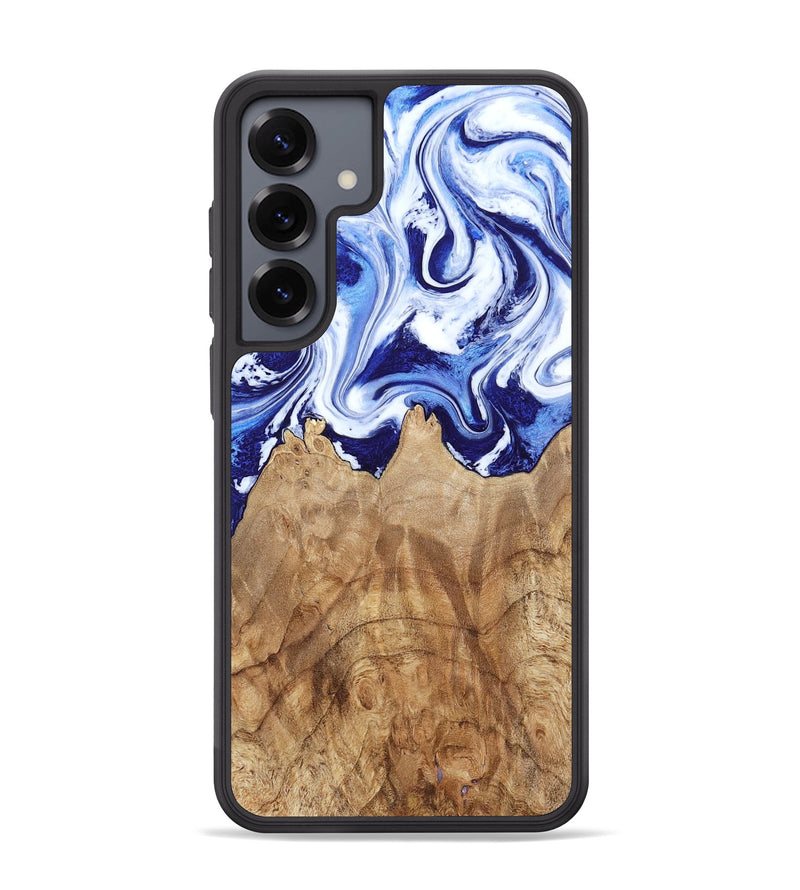 Galaxy S25 Plus Wood Phone Case - Maybell (Blue, 800805)
