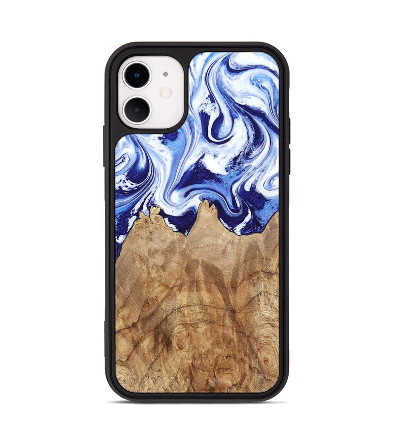 iPhone 11 Wood Phone Case - Maybell (Blue, 800805)
