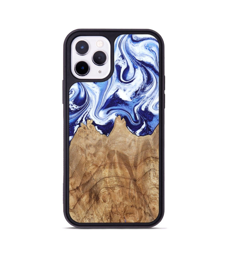 iPhone 11 Pro Wood Phone Case - Maybell (Blue, 800805)