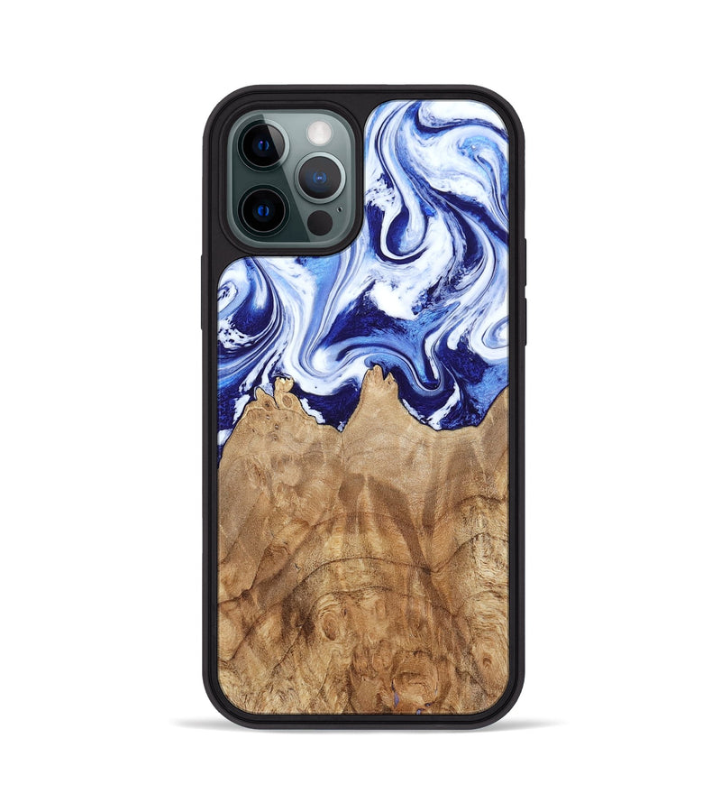 iPhone 12 Pro Wood Phone Case - Maybell (Blue, 800805)