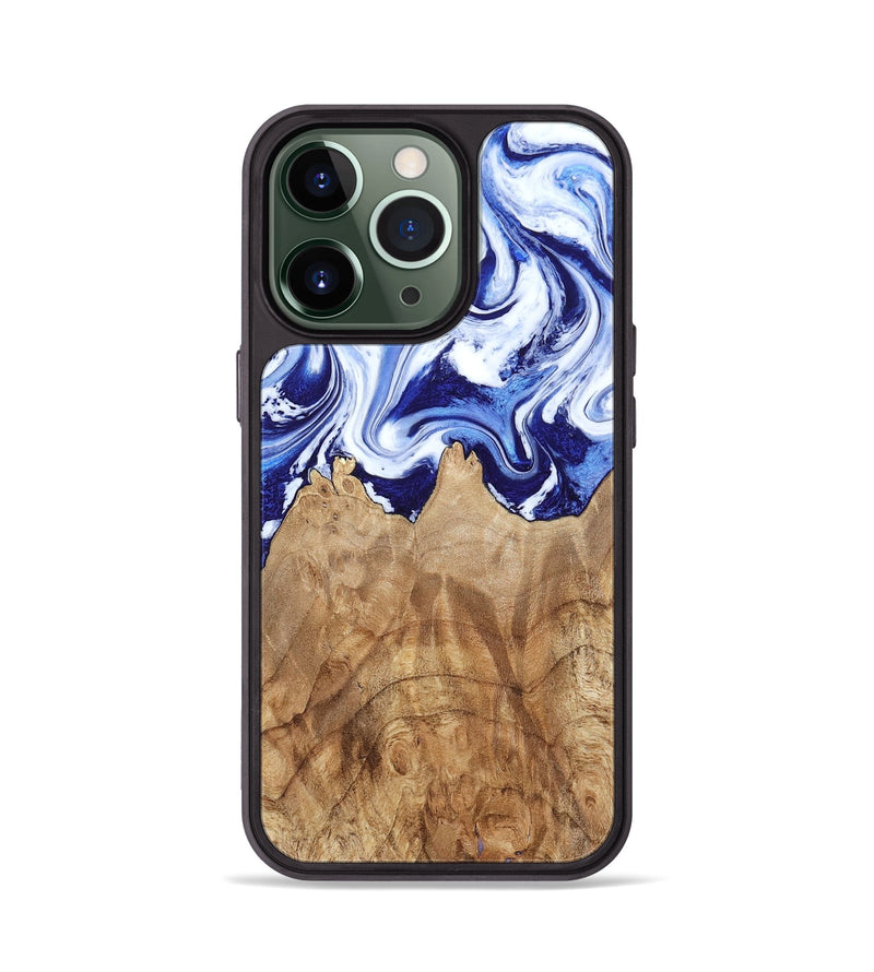iPhone 13 Pro Wood Phone Case - Maybell (Blue, 800805)