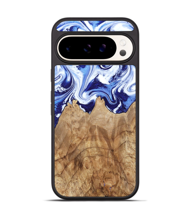 Pixel 9 Wood Phone Case - Maybell (Blue, 800805)