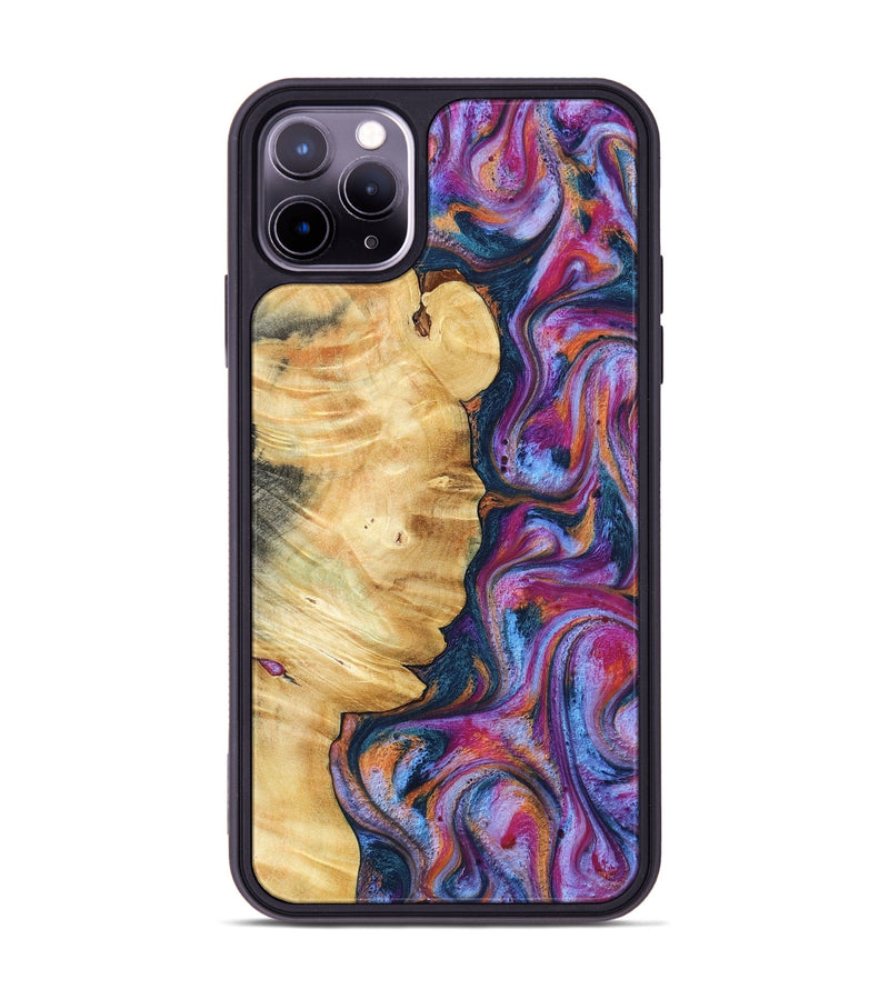 iPhone 11 Pro Max Wood Phone Case - Marisol (Blue, 800807)