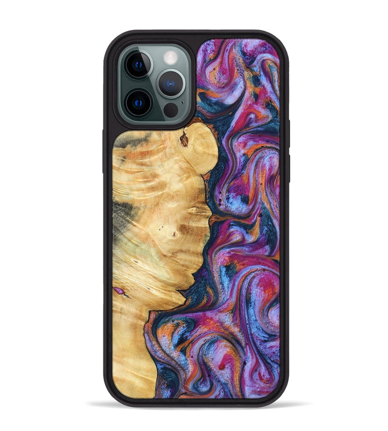 iPhone 12 Pro Max Wood Phone Case - Marisol (Blue, 800807)