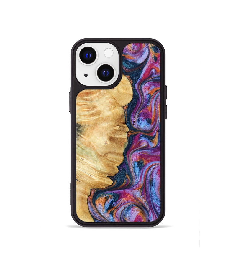 iPhone 13 mini Wood Phone Case - Marisol (Blue, 800807)