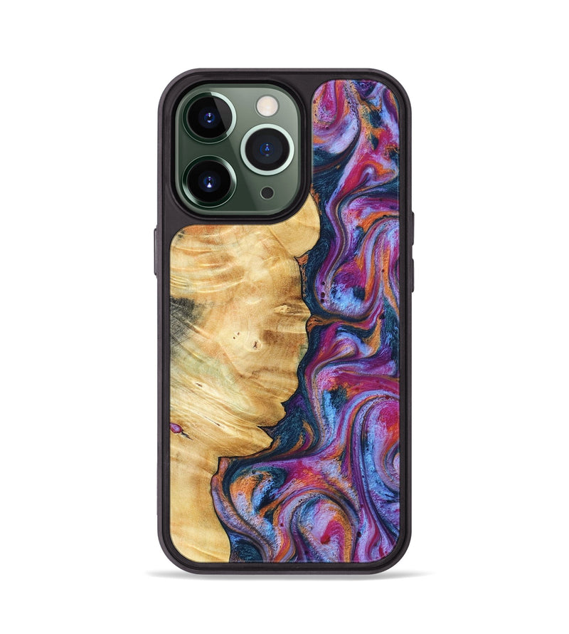 iPhone 13 Pro Wood Phone Case - Marisol (Blue, 800807)