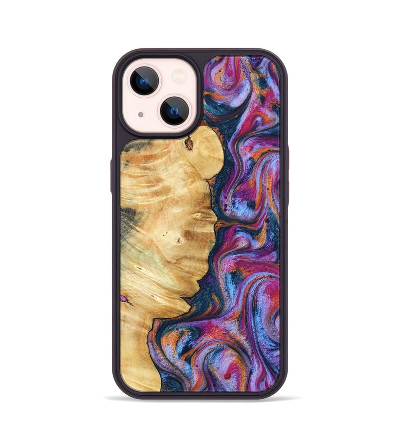 iPhone 14 Wood Phone Case - Marisol (Blue, 800807)