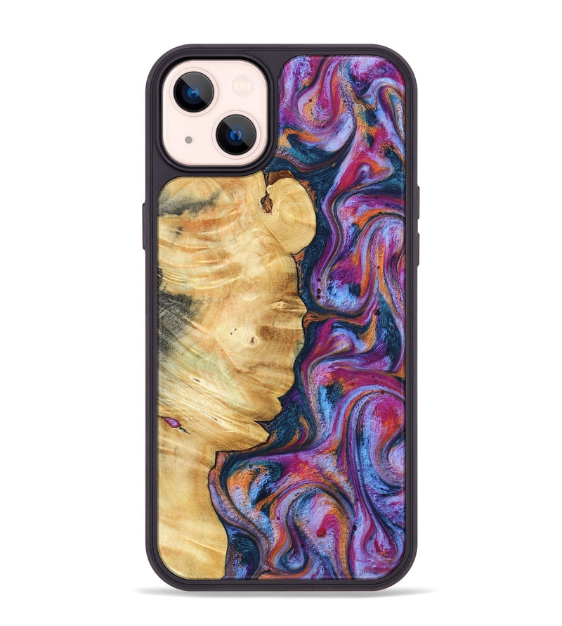 iPhone 14 Plus Wood Phone Case - Marisol (Blue, 800807)