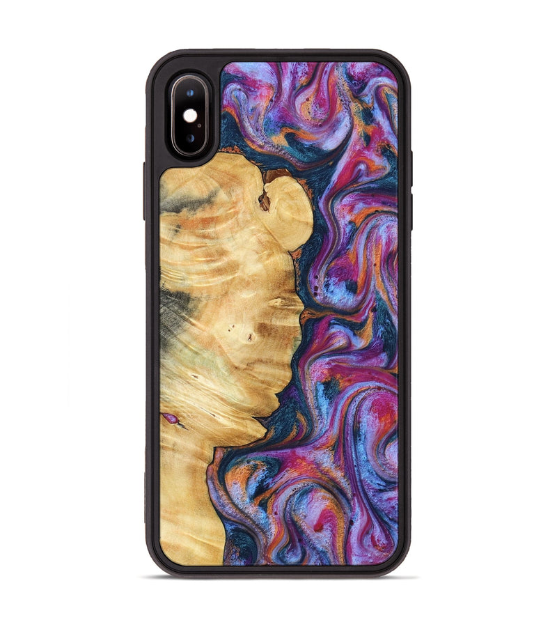iPhone Xs Max Wood Phone Case - Marisol (Blue, 800807)